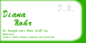 diana mohr business card